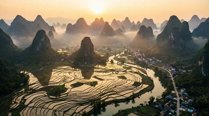 飞机杯航拍风景视频